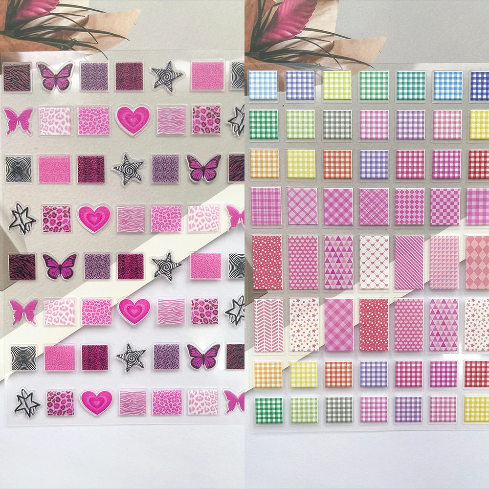 

Pvc Mini Cute Bowknot Leopard Print Heart Star Luggage Tags Stickers Nail Art Diy Graffiti Decals Laptop Phone Guitar Bike Toys