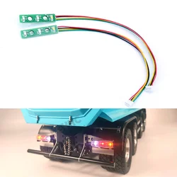 1 Pair RC Truck LED Taillight Upgrade Light Board for 1/14 Tamiya Tipper Trailer SCANIA R620 VOLVO BENZ MAN TGX Car Accessories