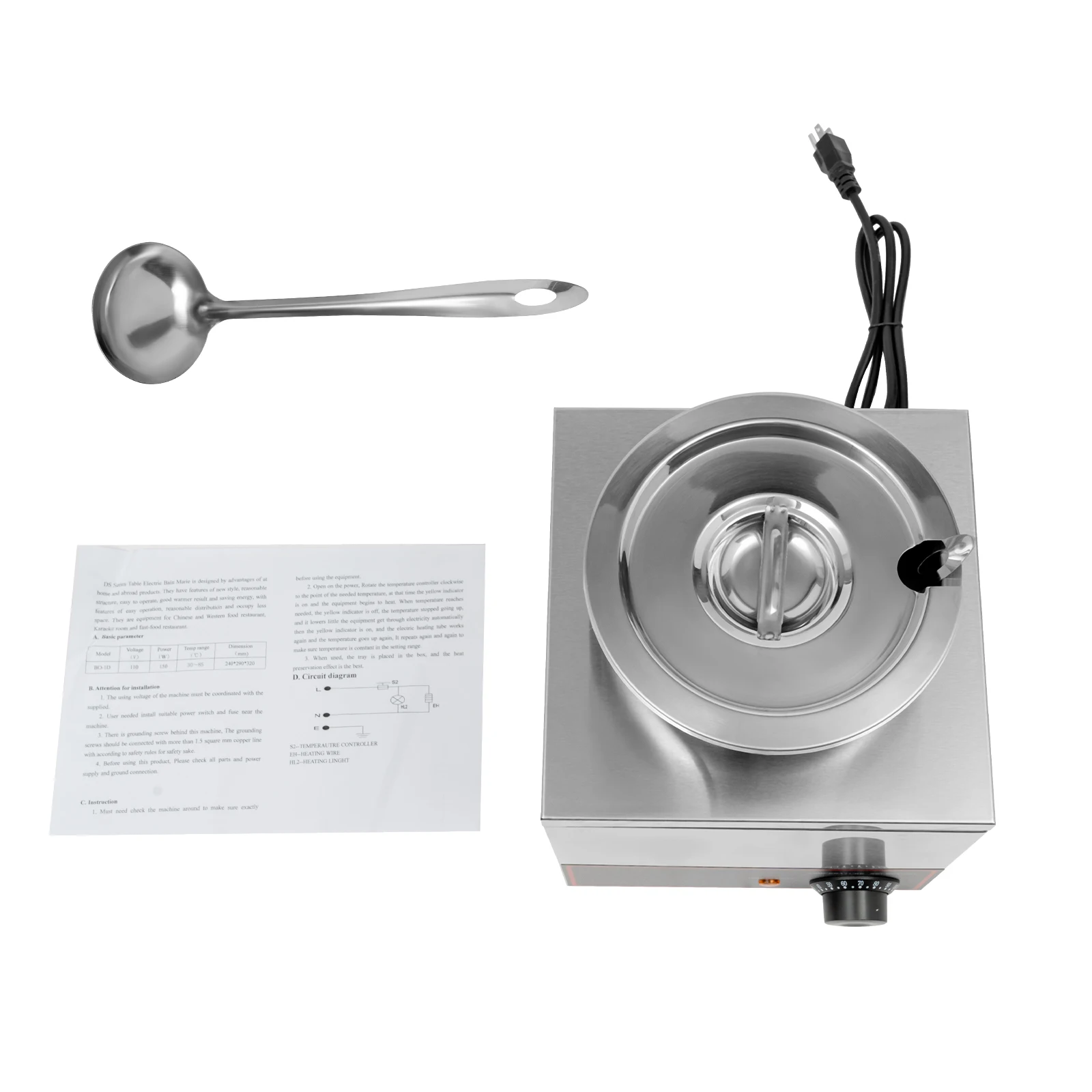 Hot Fudge Karamellwärmer Nacho Sauce Käsewärmer Spender Edelstahl