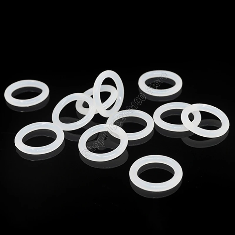 Food Grade Silicone VMQ O Ring Seal Gasket CS 1mm 1.5mm White  O-rings Silicon Ring High Temperature Waterproof Washer OD 5-80mm