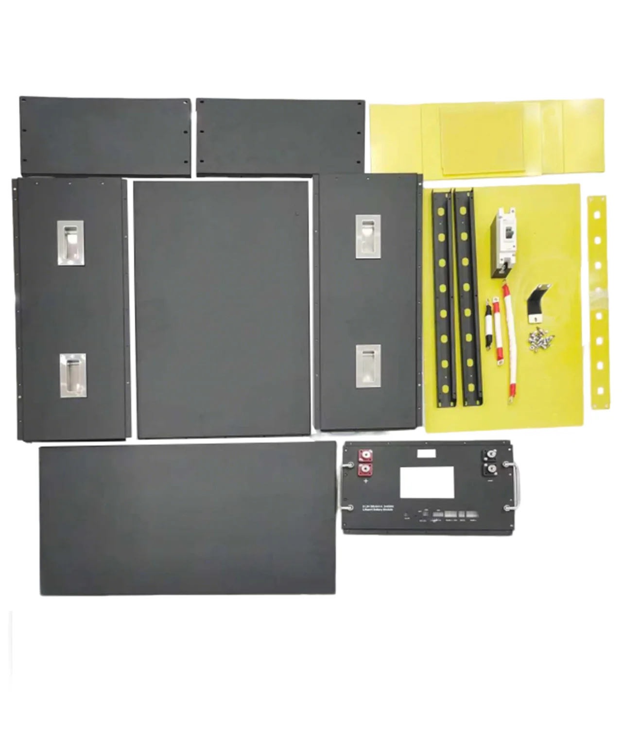 JKESS 15KWH LFP batterijbehuizing met JKBMS PB2A16S20P 4,3" scherm compatibel met 280AH-320AH cellen, EU lokale voorraad, verzending vanuit Polen - afbeelding 1