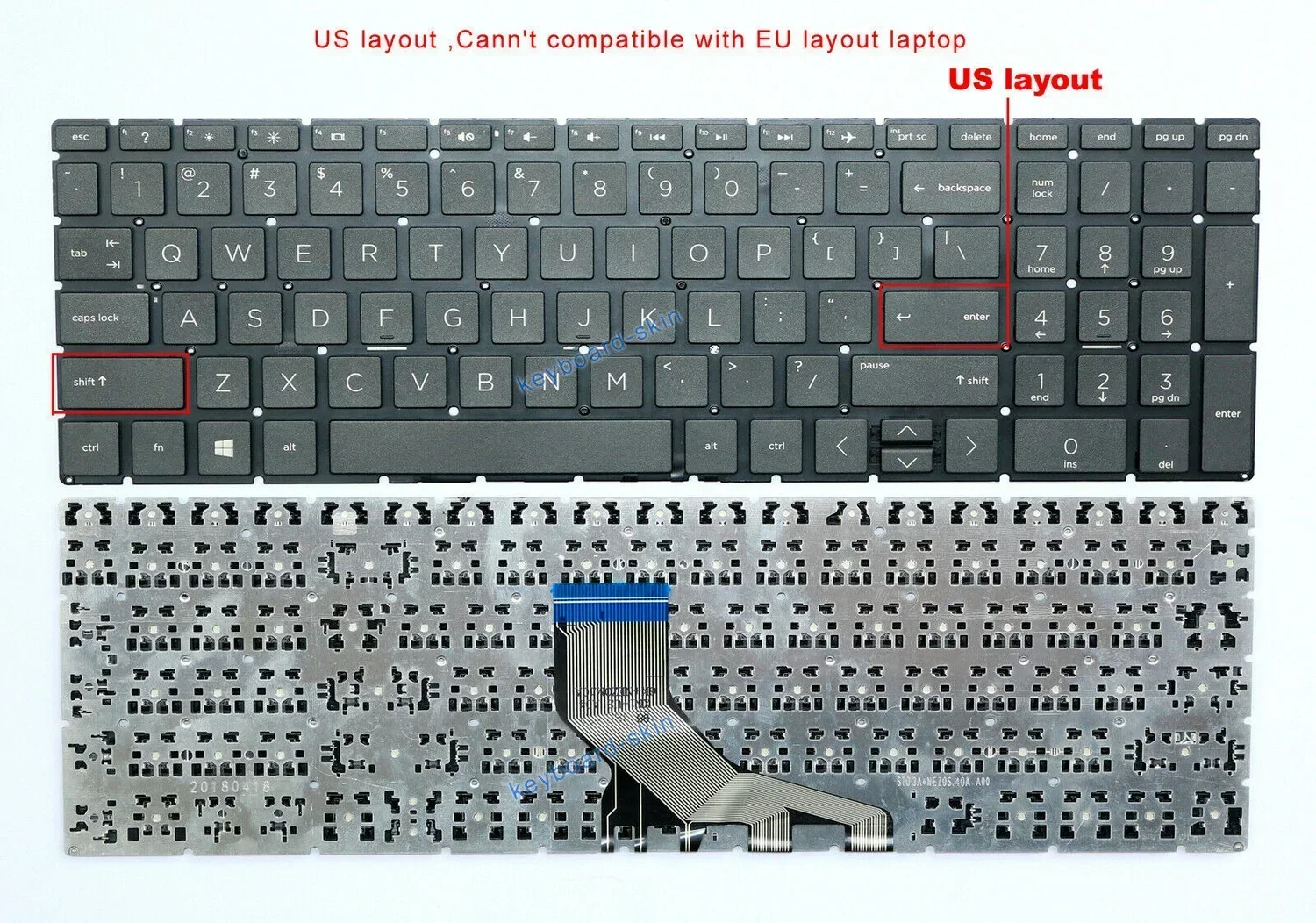 

Новая клавиатура США без рамки без подсветки для ноутбука серии HP 15-DA 15T-DA 15-DB 15T-DB 15-DX 15-DA0012DX 15-da0010tx 15-db0051od