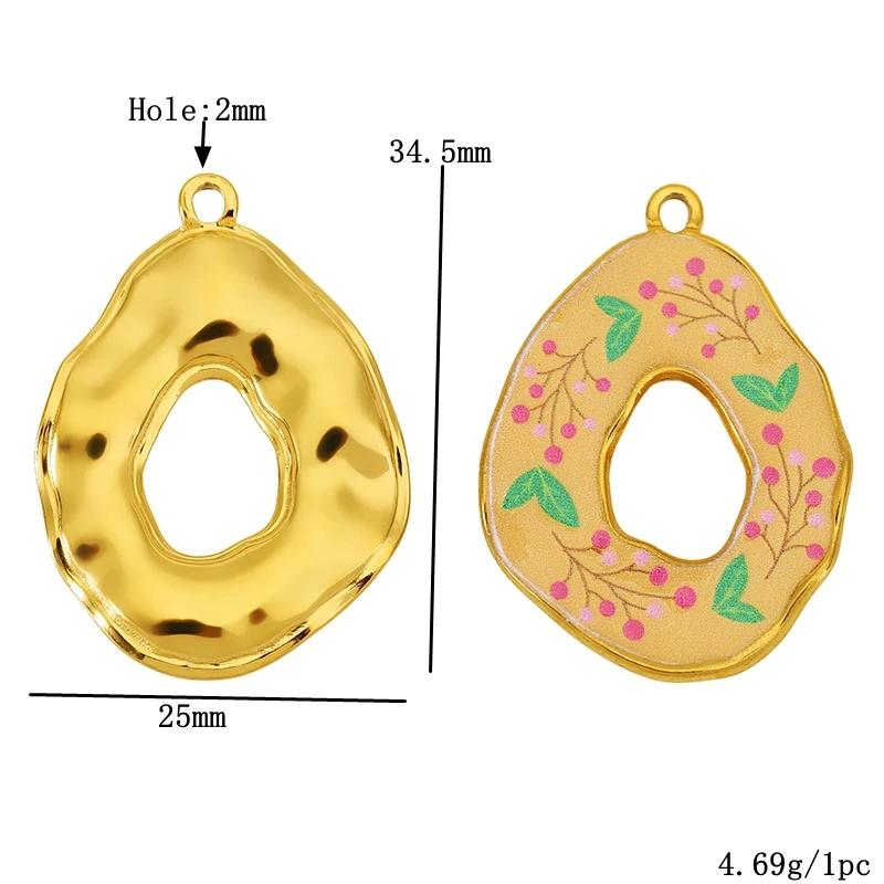3pcs Stainless Steel Colorful Enamel Sunrise/Sunset Charms Pendants for DIY Bracelets Jewelry Earrings Making Accessories