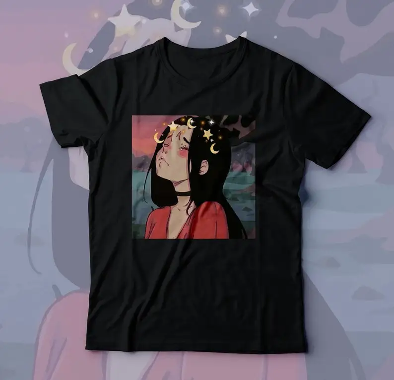 90s Anime Sad Girl T-Shirt / Retro Anime Shirt / Tumblr Anime Aesthetic T-Shirt