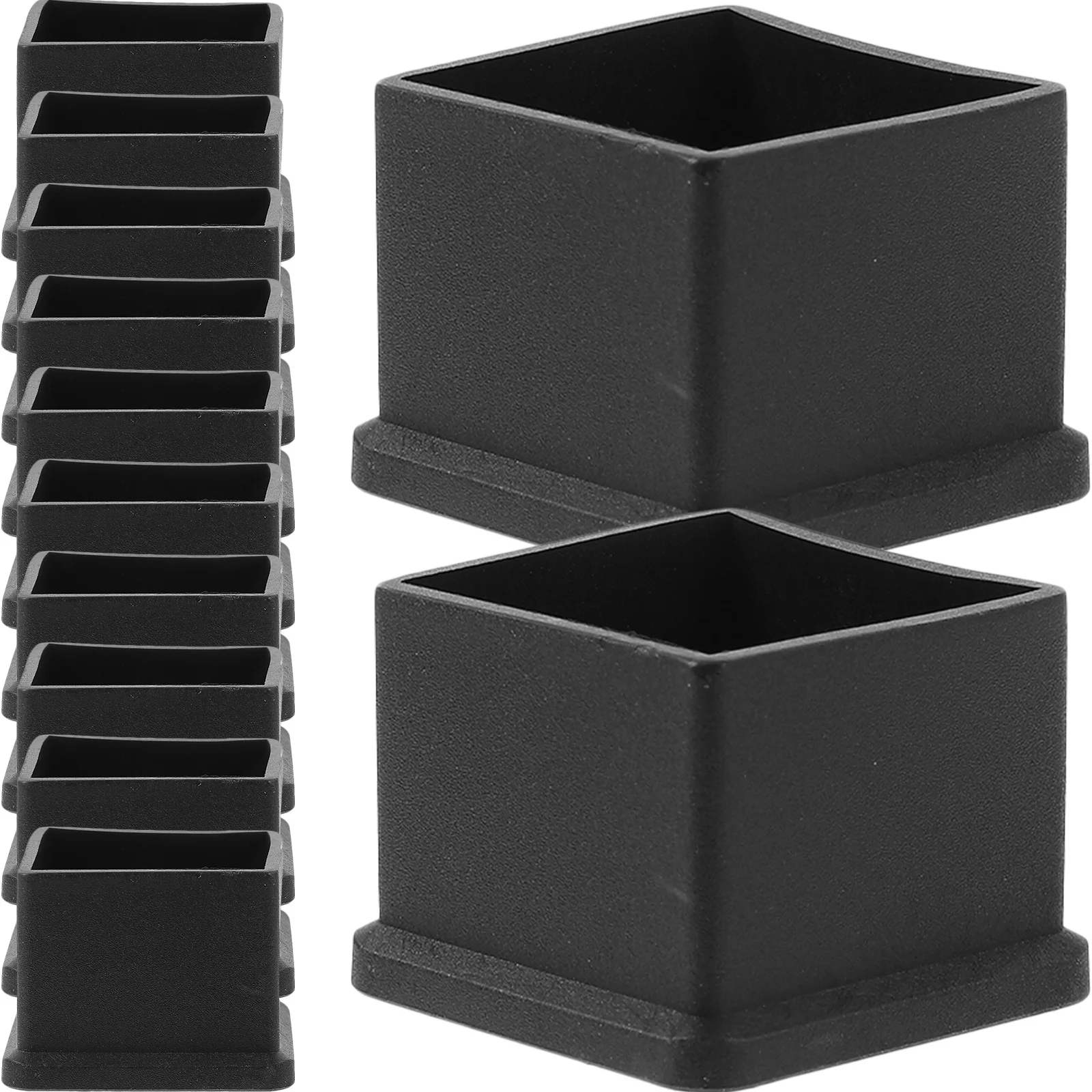 12 pezzi Copri gambe per sedie quadrate Cuscinetti per mobili Protezioni per pavimenti per divano Tavolo Proteggi piedi per sedie per pavimenti in legno