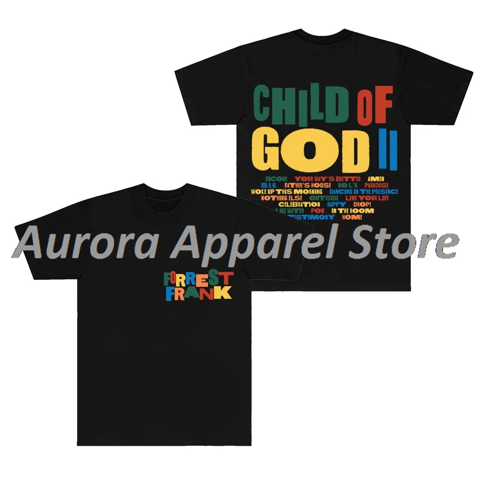 

Футболки Forrest Frank Child Of God II Tracklist, уличная одежда для косплея, женская и мужская модная футболка с круглым вырезом и короткими рукавами