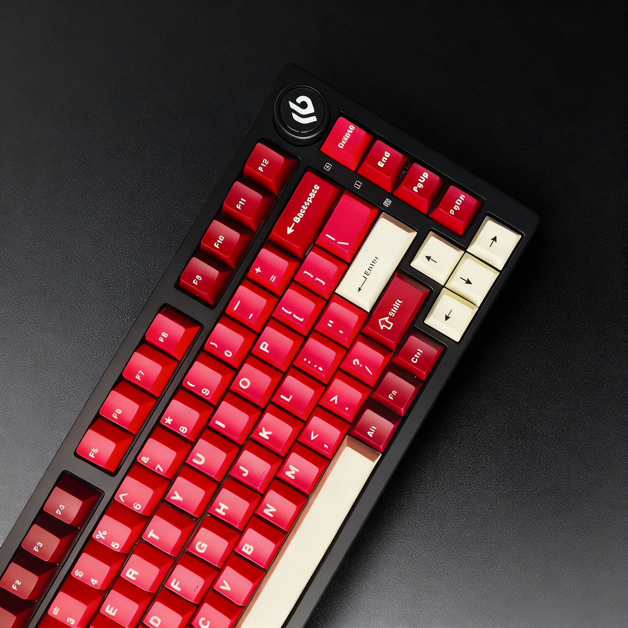 Колпачки для клавиш PBT Double Shot, 126 клавиш, светло-красный профиль ветчины и вишни, колпачки для клавиш в минималистском стиле для переключателей Cherry MX, игровые клавиатуры
