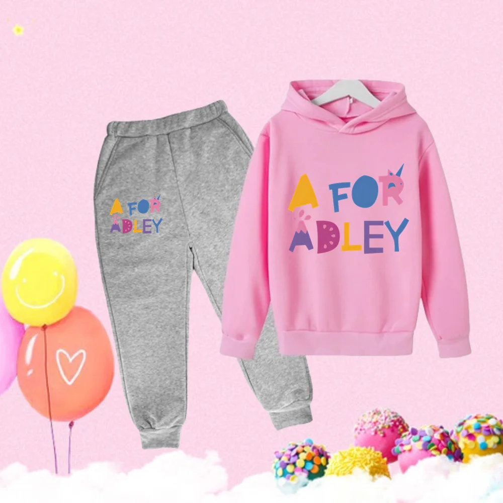 

New Boys And Girls Printing Hoodie Hooded Sweatpants Suit Trend Fashion Cartoon Clothing Spring Autumn Children Sweatshirt