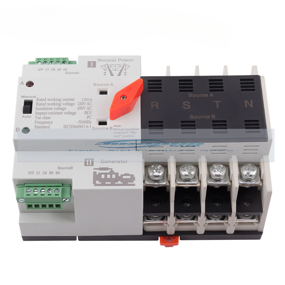 generator ats automatic transfer switch single phase W2R 63A 110v/220v 220v/380v