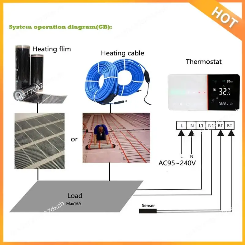 Termostato Wifi inteligente A43M para calefacción de agua/piso, caldera eléctrica/gas, funciona con Alexa y Google Home