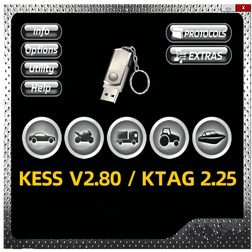 Latest Nuovo Checksum KESS & KTAG CLONE con Software Ksuite 2.80 per Kess V5.017 ECU Programmer ECU Chip Tuning Tool Ktag 2.25