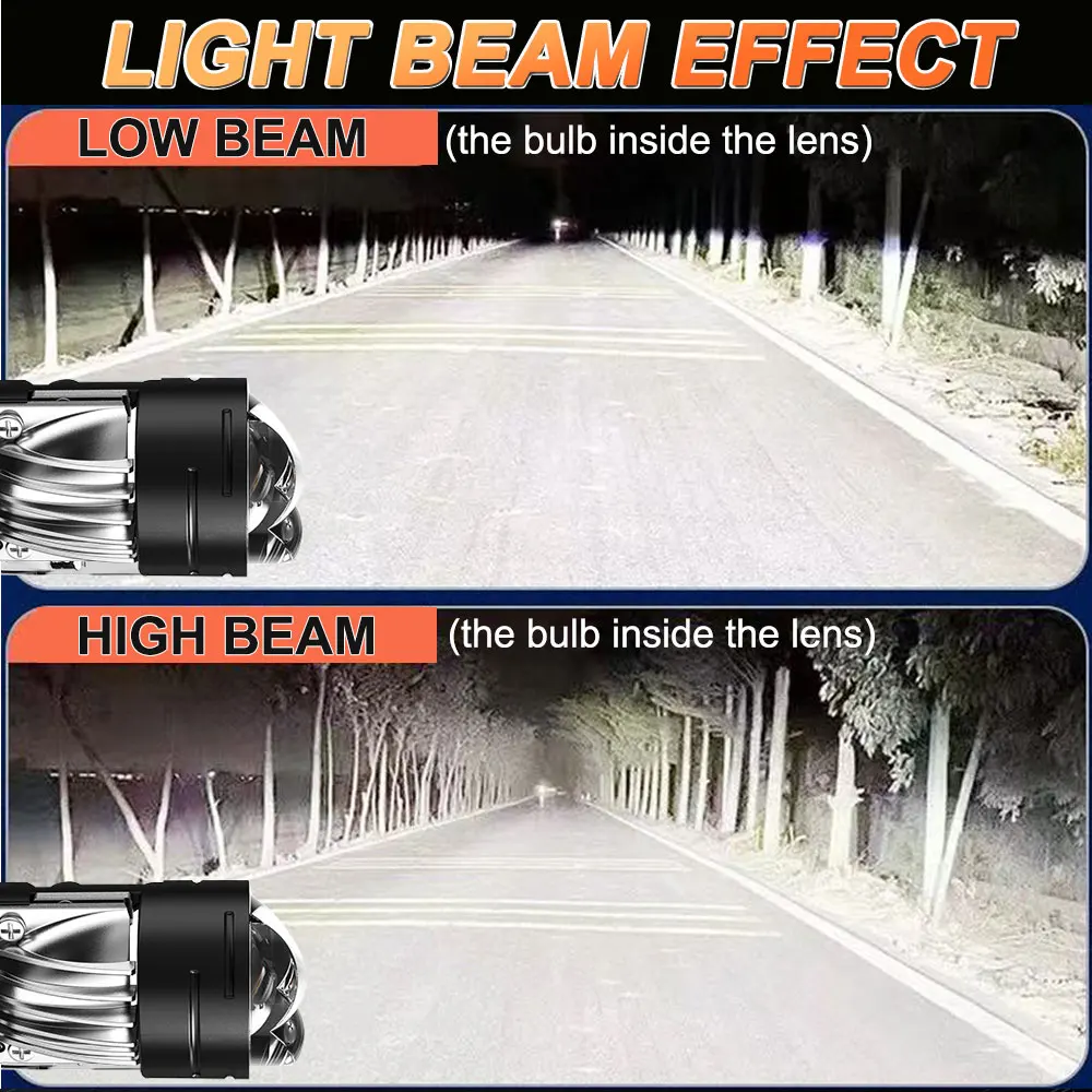 300 واط H4 9003 HB2 Bi جهاز عرض (بروجكتور) ليد عدسة المصباح LED لمبة CSP 300000LM دراجة نارية السيارات توربو مصابيح عالية شعاع منخفض شعاع 12 فولت #6