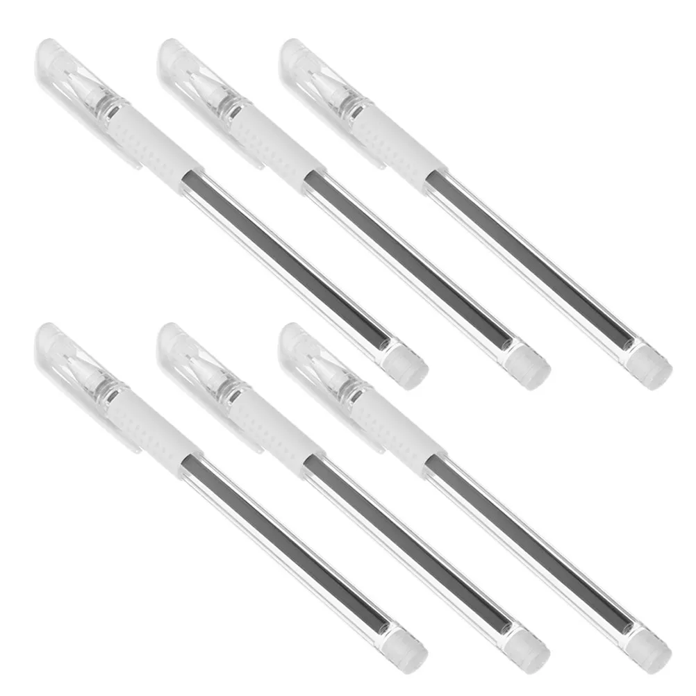 6Pcs Portable Lightweight Eyebrow Contouring Pen Splashproof Skin Positioning Marker for Tattoo Makeup Marking