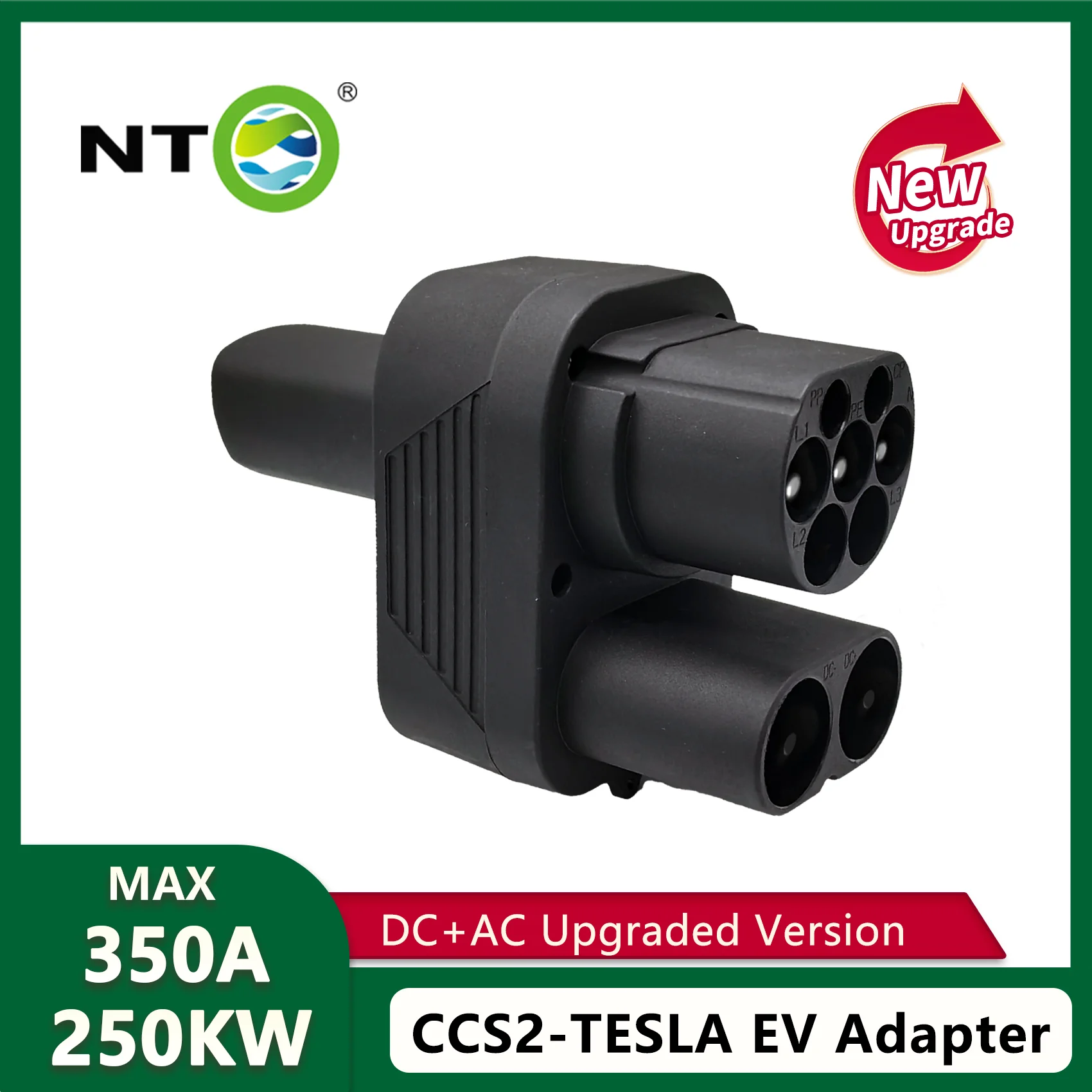 NTO CCS2 to Tesla EV Charger Adapter Compatible With Tesla Model 3/X/Y 250kW Max Fit For Tesla CCS2 Adapter For Tesla