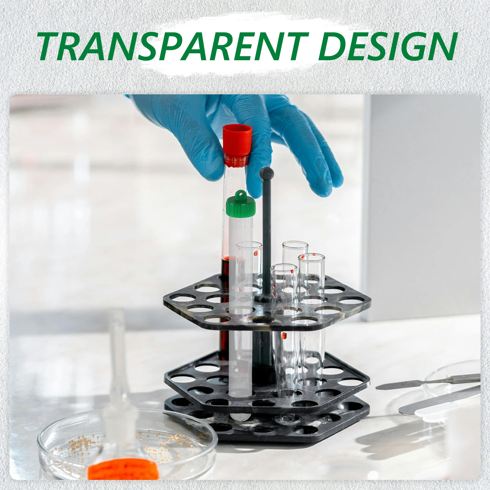 10 Plastic Test Tubes Clear Small Storage Bottles Tiny Vials Screw Cap Leak Proof Sample Testing Plastic Test