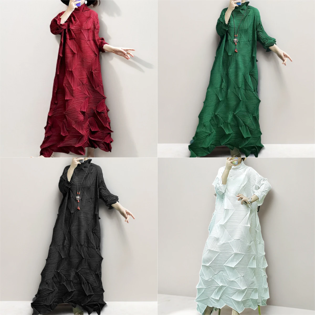 

Miyake Fold 2025 New Autumn/Winter Loose Fashion Dress Women's Fold Design Sense Long Dress Women's Large Dress Pleated