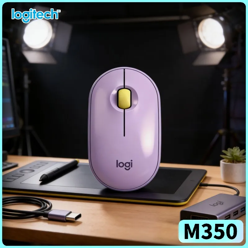 

Logitech M350 Travel Wireless Mouse - Ultra-Thin, Silent Operation, 77g Light, USB Storage, Laptop Bag Friendly Companion