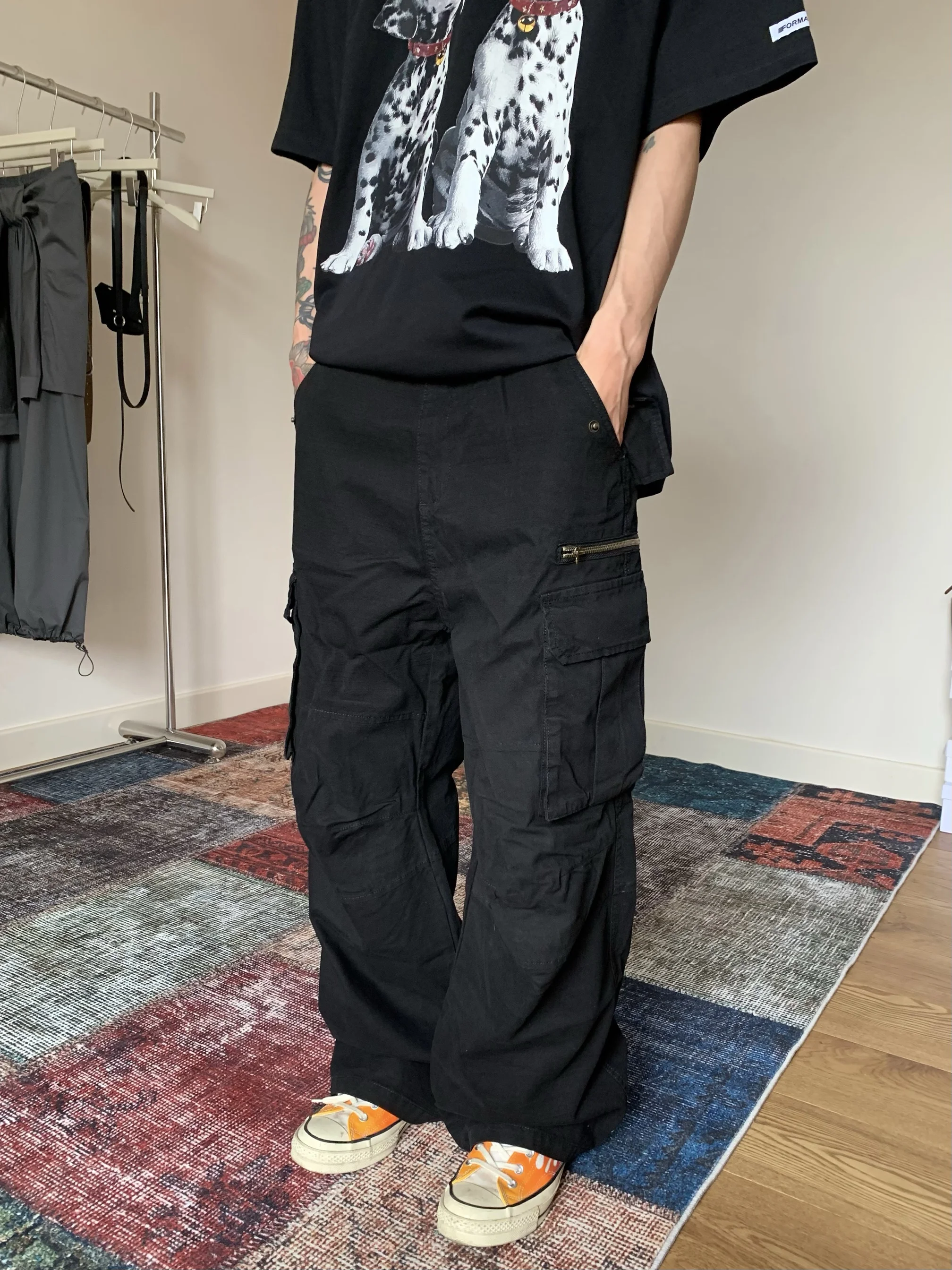 

Новые американские ретро многоэтажные свободные прямые брюки для рабочей одежды, повседневные брюки для мужчин и женщин Tag KUN Brand Four Seasons Universal