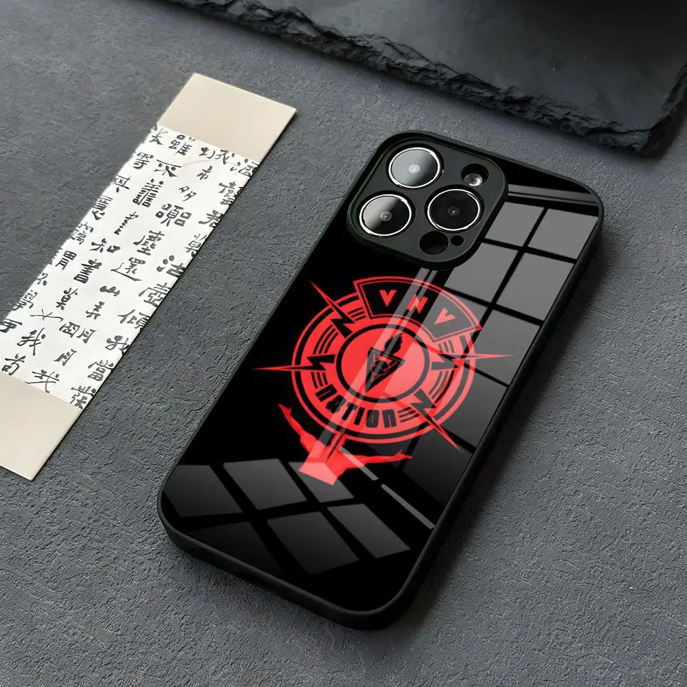 

Чехол vnv nation band для телефона Iphone 15 13 12 14 11 Pro Max Mini X Xr Xs 8 7 Puls 6, стеклянный чехол