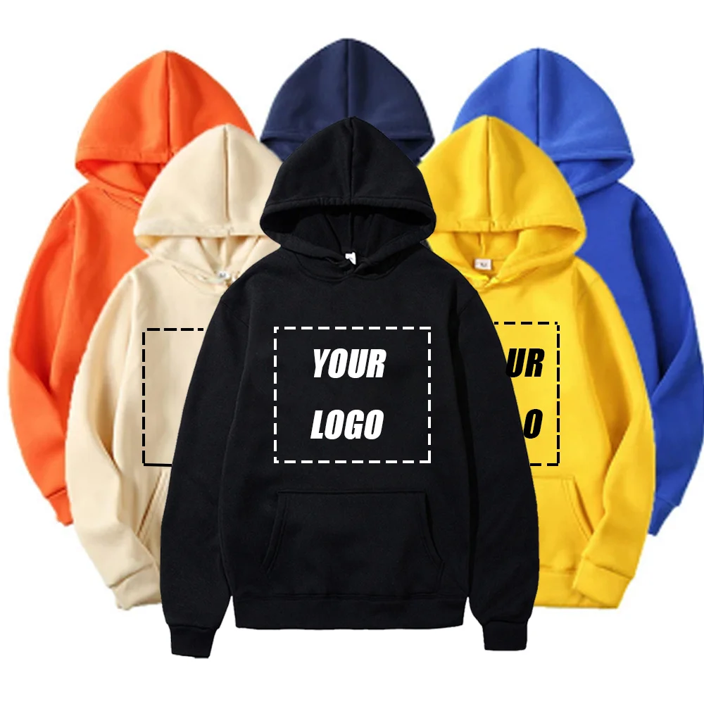 Custom LOGO Hoodies Diy Text Couple Friends Family Design Image Print Clothing Sports Leisure Harajuku Sweater Size M-4XL