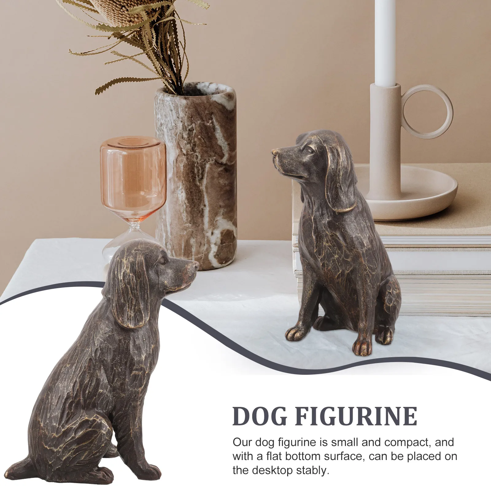 

Cute Dachshund Resin Dog Ornament Adorable Figurine Small Size Garden Decor Desktop Decor Puppy Statue Outdoor Sculpture