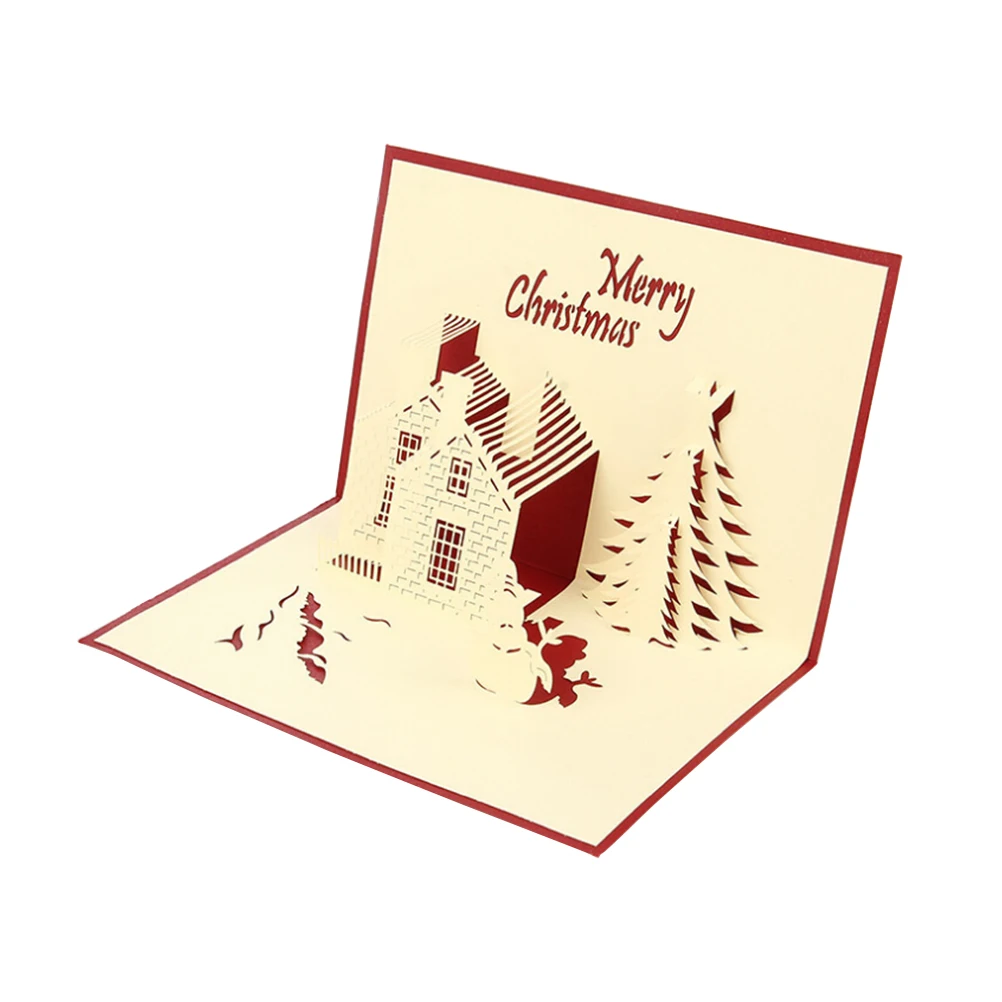 

3D Greeting Cards 10x15cm Christmas Up Premium Handmade Paper Gift for Friends Kids Colleagues Wishes