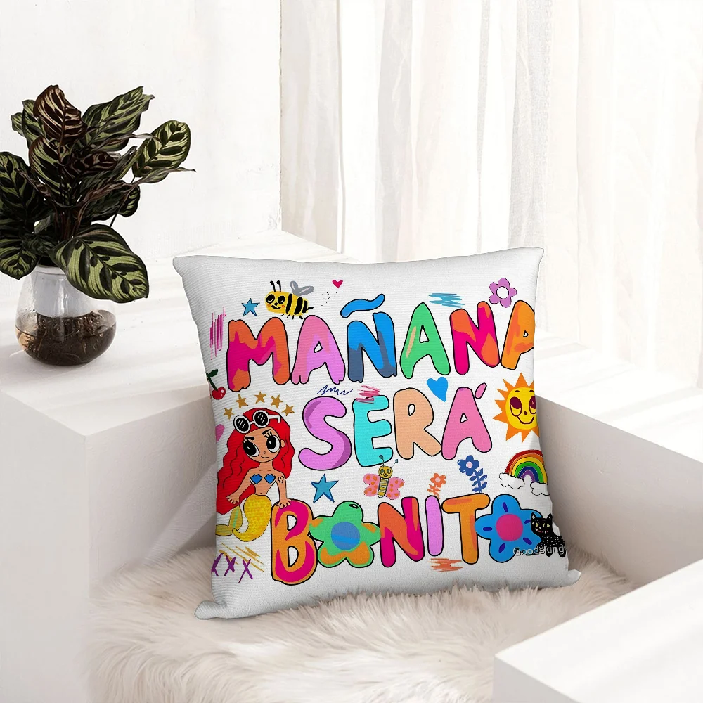 K-Karol G Manana Sera Bonito Pillow Case Plush Fabric Soft Pillowcase Double Sided Print Sofa Cushion Cover Throw Pillow Cover