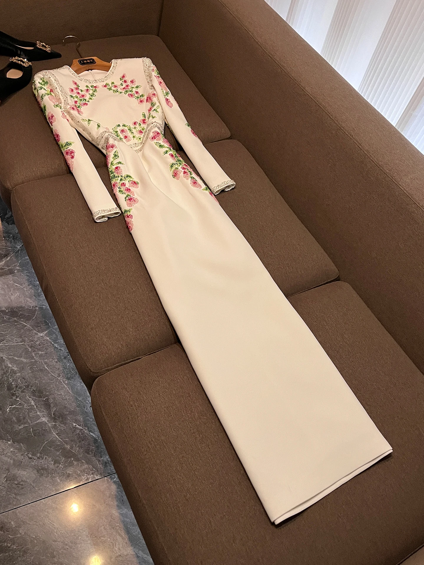 

Evening Gown Long Embroidered Beads Heavy Work Diamond Embedded Dr AZ730 Celebri Faion Ele Lady Ci Commute