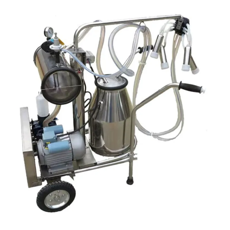 Domestic livestock cattle and sheep pulsating piston mobile milk alpaca simple milking machine