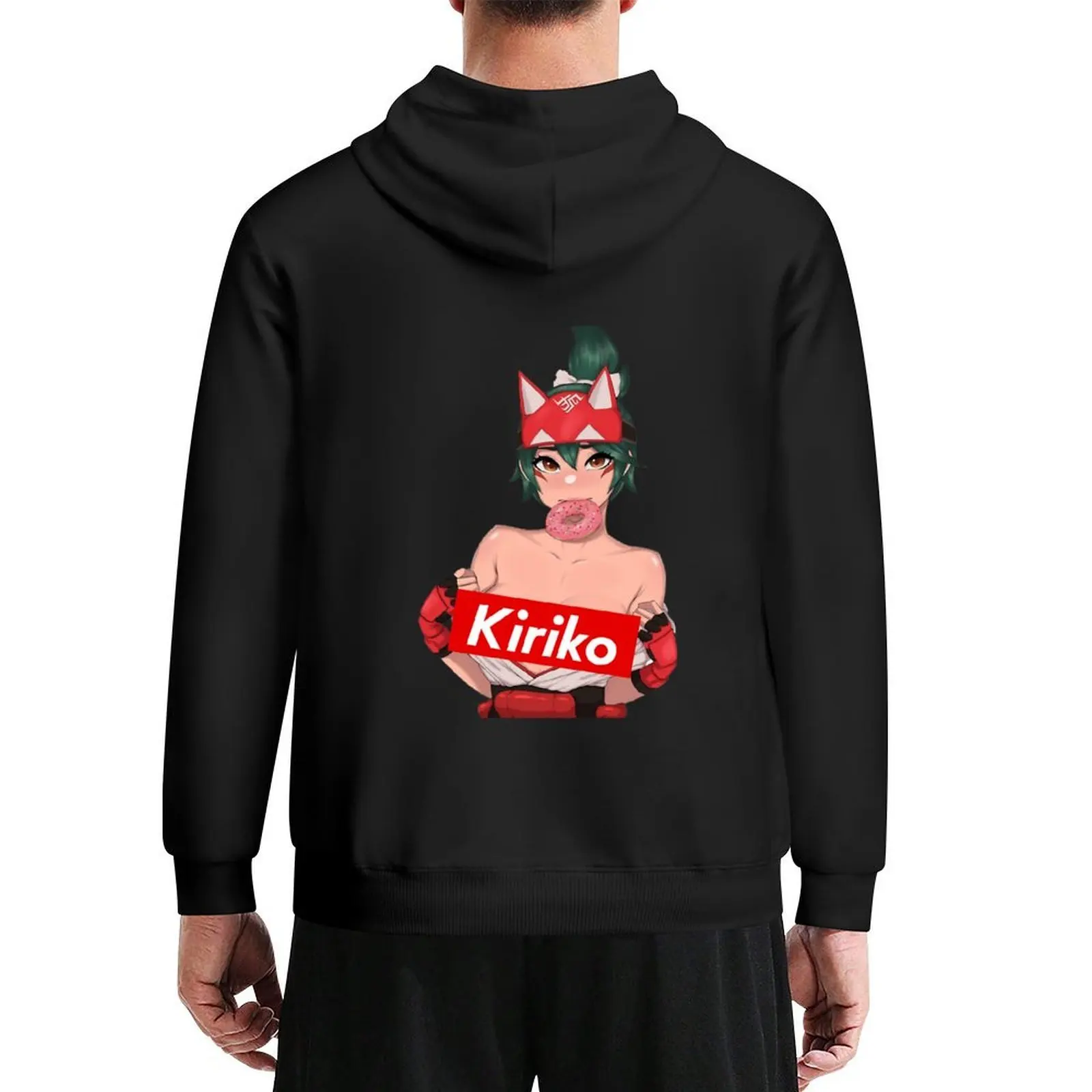 مجموعة ملابس Kiriko Hoodie الرسوم المتحركة للرجال، ملابس مصممة للرجال، ملابس على الطراز الكوري، سترة بقلنسوة برسومات جرافيكية