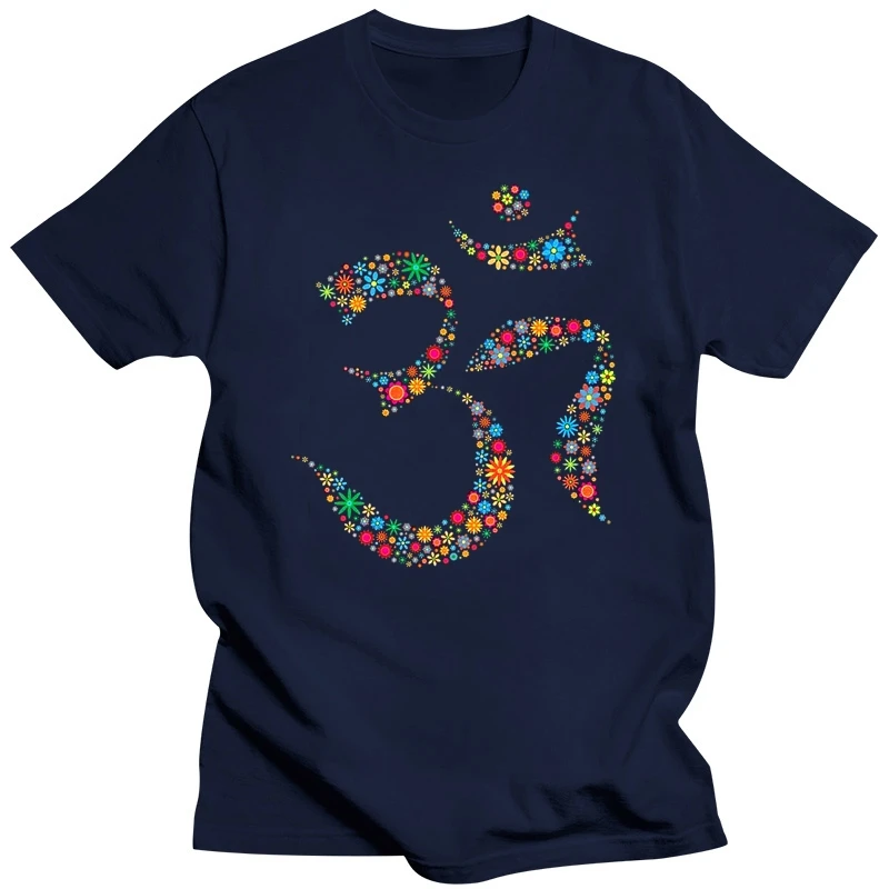 Latest Men T Shirt Fashion Men T-Shirt Men Clothing Plus Size Floral Symbol Hindu Yogaer Meditation graphic Tee