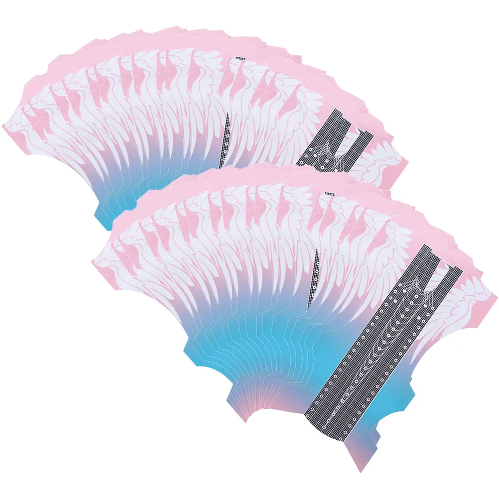100 Pcs Nail Paper Holder Stickers Decoration Tools Form Guide Shaper Extension Horseshoe Manicure Salon Use Easy Apply Remove