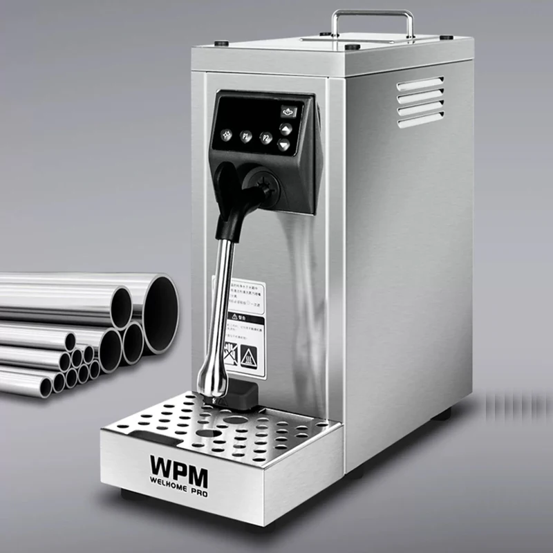 220V Commercial Milk Steamer With Temperature Setting Milk Foaming Machine Stainless Steel Milk Frother Machine