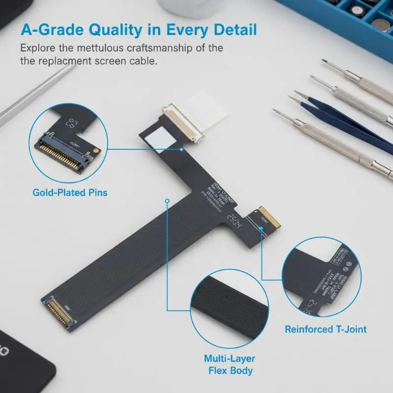 Video Display Flex Cable 1Pcs for Alienware X14 R1 E475341CY-3 LF-L382P High Quality Laptop Repair Accessory