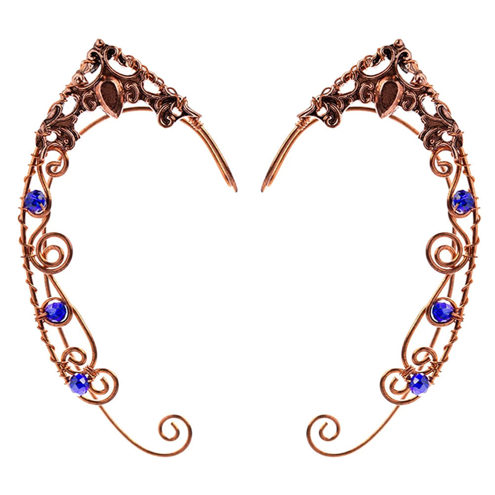 

2pcs Ear Bone Clip Rhinestone Earrings Non-piercing Copper Jewelry Fashion Accessory Elegant Design Long-lasting Comfort