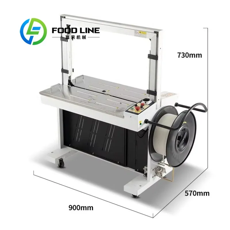Fully Automatic Horizontal Strapping Machine Special For Long Shape Goods Pipe Profile And Strip Material Bundling