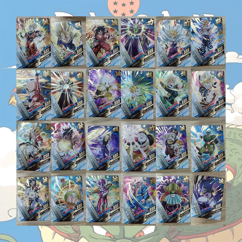 Коллекционные карточки Аниме Dragon Ball SSR: Андроид 18, Сон Гоку, Вегета IV, Криллин, Транкс, Вегетто, Тен Шинхан, Фриза, Маджин Буу