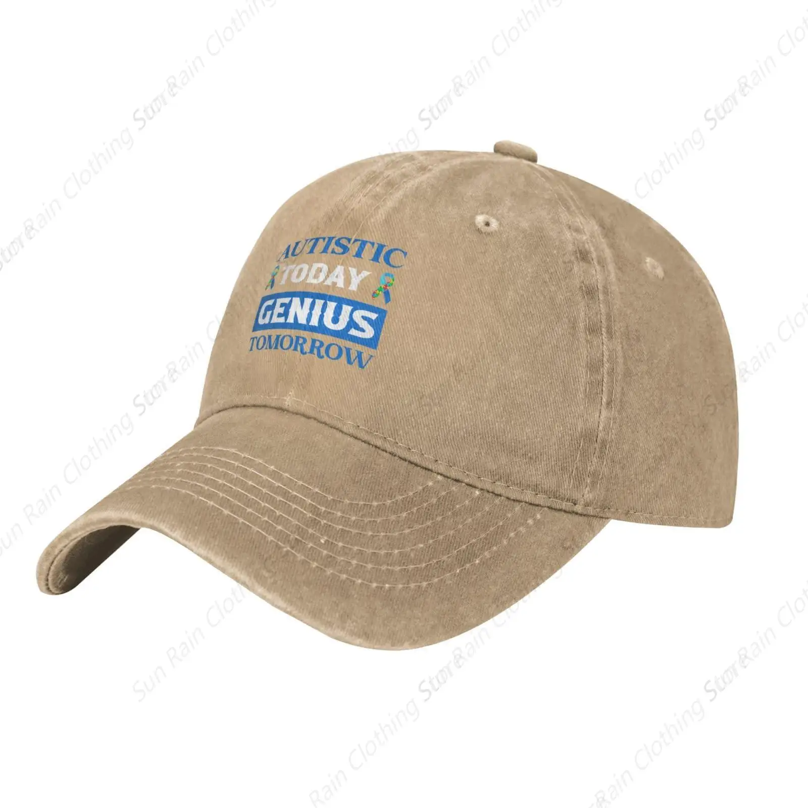 Autistic Today Cenius Tomorrow Baseball Cap Women Men Caps Vintage Trucker Sun Hat Dad Cowboy Hats