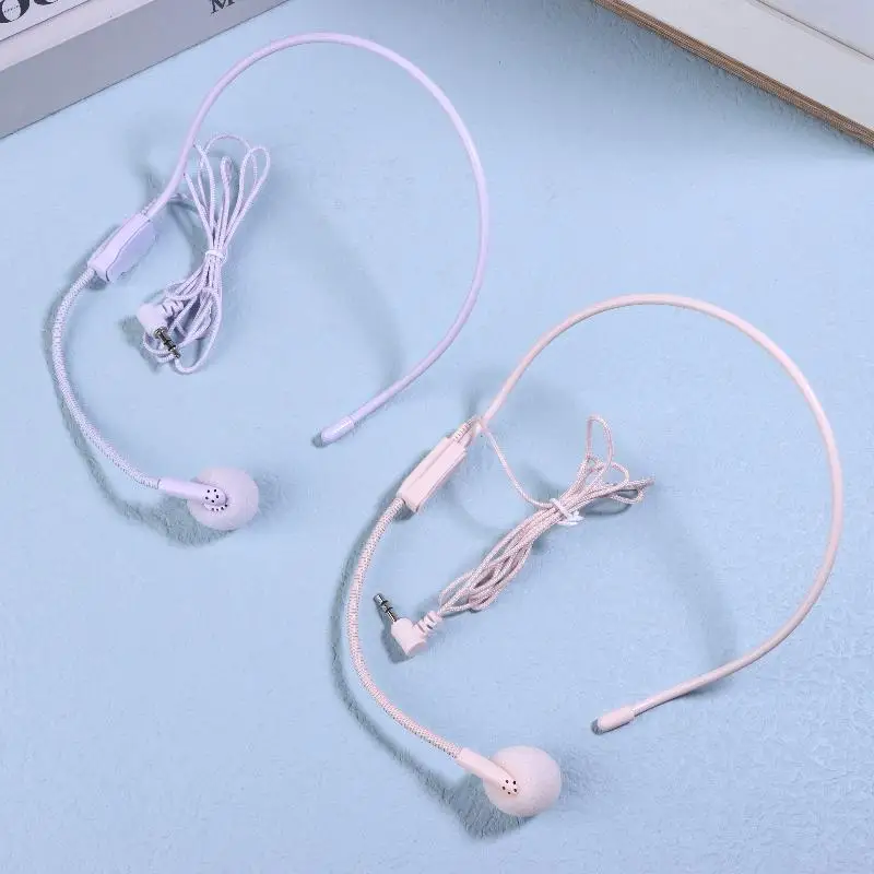 1 pçs com fio 3.5mm plug guia palestra discurso fone de ouvido microfone portátil head-mounted fone de ouvido microfone para ensino reunião