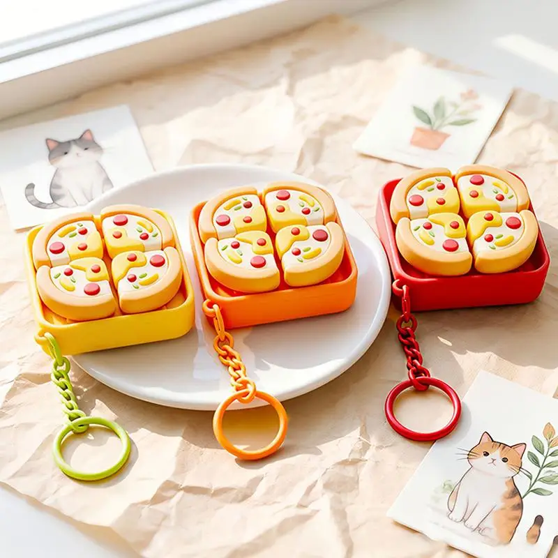 1PC Mini Gourmet Keychain Decompression Toy Anxiety Relief Toy Fried Egg Burger Sushi Avocado Durian Pendant Bag Backpack Decor. view 3