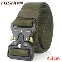 TUSHI New 1.7 inch Outdoor Men's Tactical Belt Unisex Function Combat Survival High Quality Nylon Sports Cycling Camouflage Belt