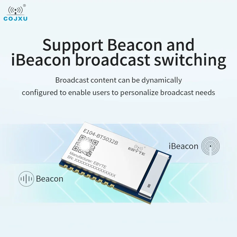 2.4GHz Bluetooth BLE5.0 Wireless Module Small Size COJXU E104-BT5032B Low Power Long Distance 500M 20 dBm RF Transceiver