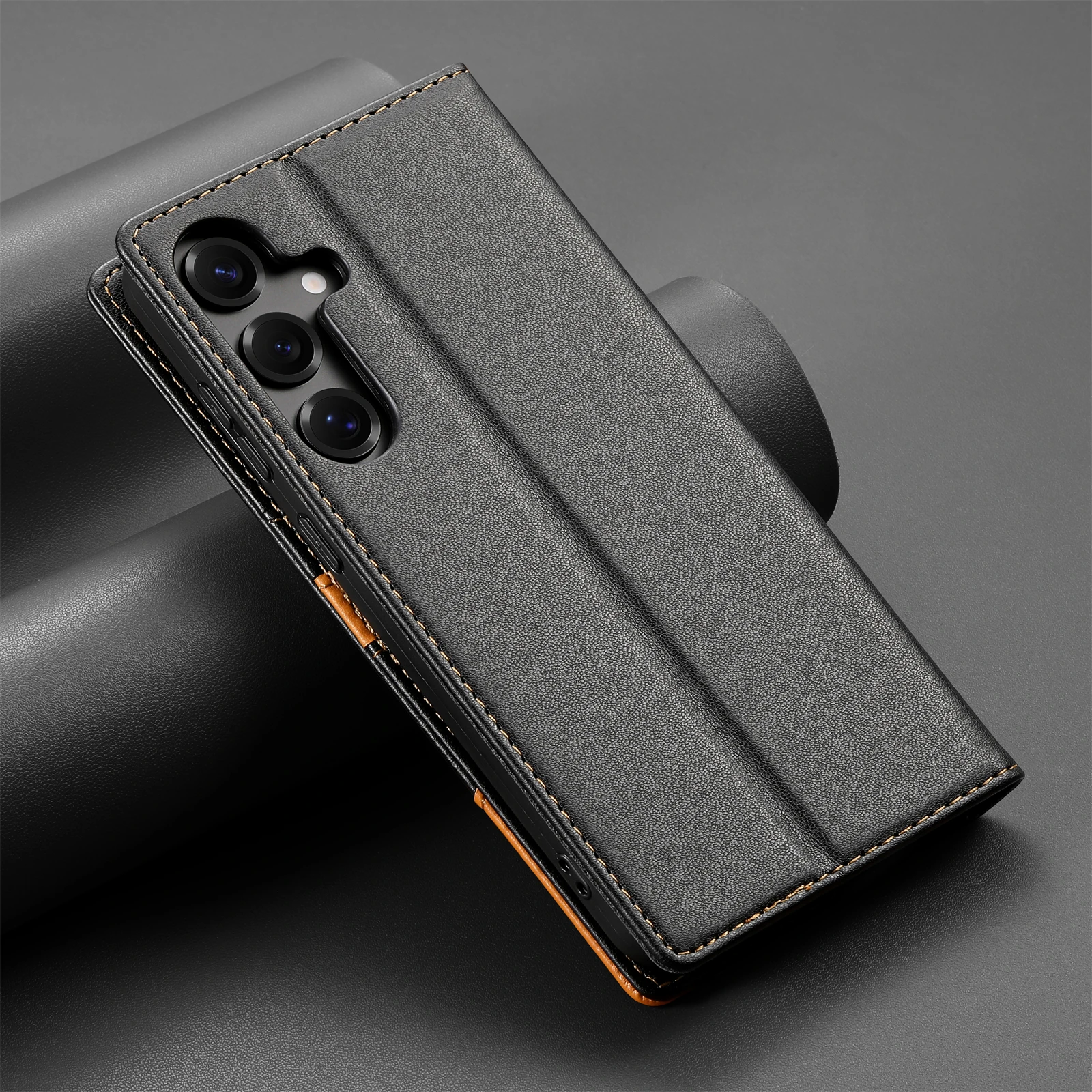 Business Leather Case For Samsung Galaxy A17 A37 A57 A16 A36 A56 A26 A07 A55 A35 A15 A54 A34 A14 A53 A33 A13 Flip Wallet Cover