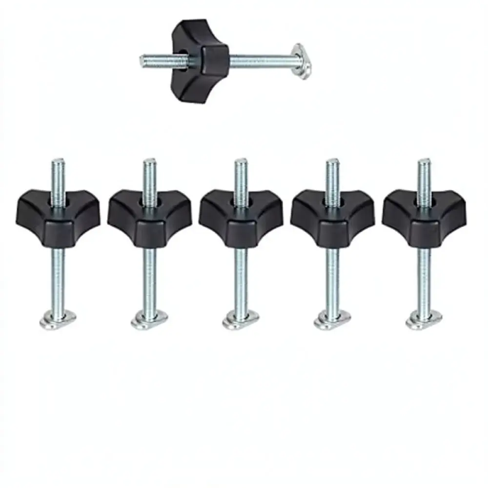 High Quality M8 T Bolt And Knob Set For Woodworking Track Slot Jig Fixture Fastening Router Table Tool Accessories