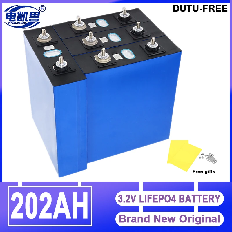 NEW 3.2V 320AH 280AH 202AH 105AH Lifepo4 Battery Grade A DIY 12V 24V 48V for Camping Boat Golf Cart RV EV Forklift Rechargeable