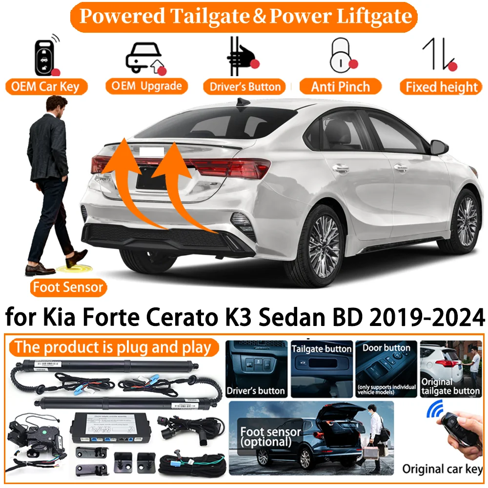 

Car Smart Powered Tailgate system for Kia Forte Cerato K3 Sedan BD 2019-2024 Automatic Electric Power Tailgate Tail Gate Lift