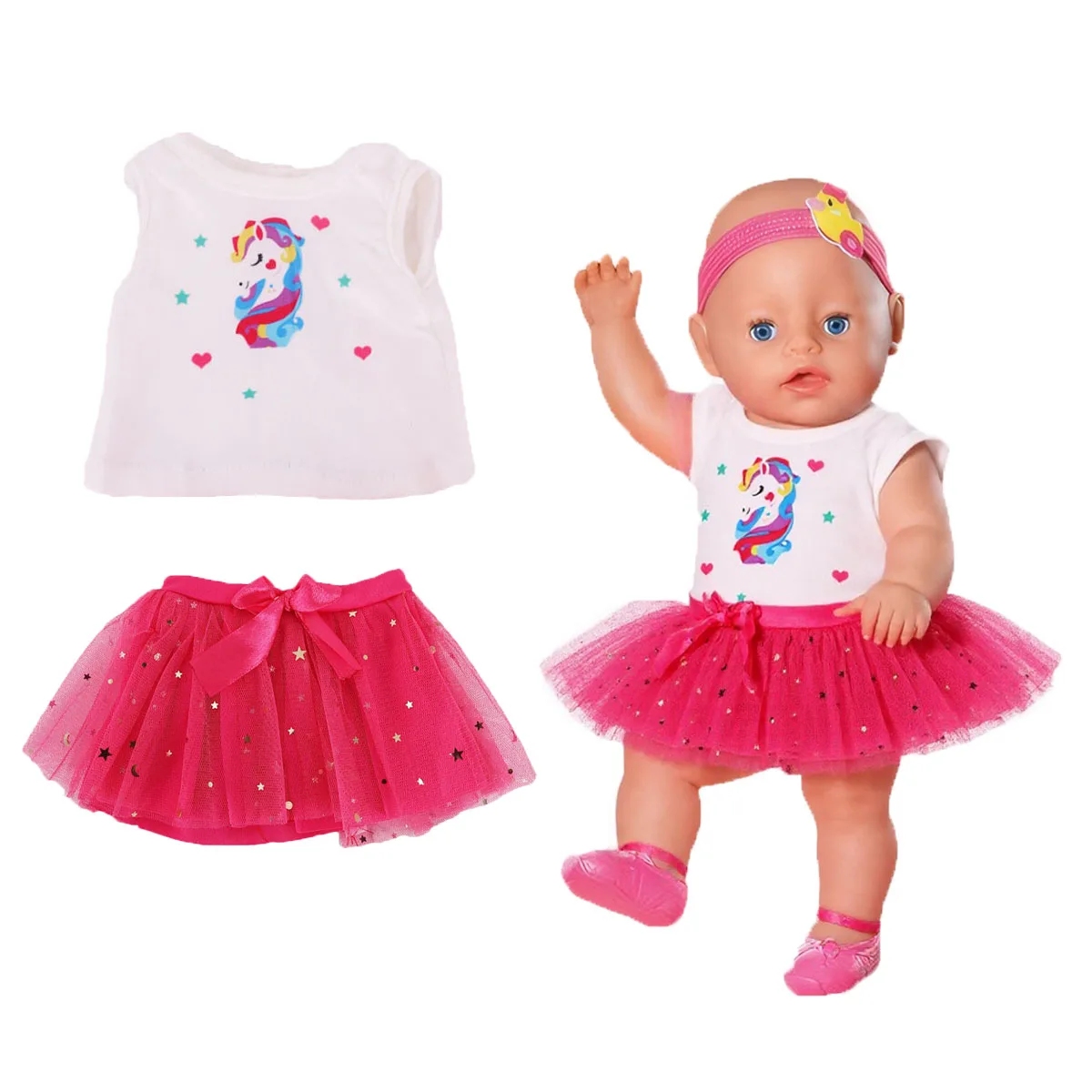 1Set spring flower dress For 43 Cm Baby Reborn Doll Clothes Accessories 18 Inch Doll Girls Toys Our Generation Nenuco