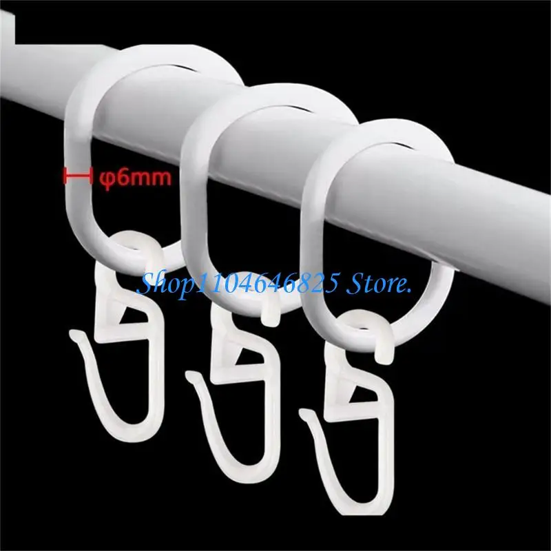50Pcs Curtain Track S Hook Gliders Sliding Rollers Accessories Home Decors