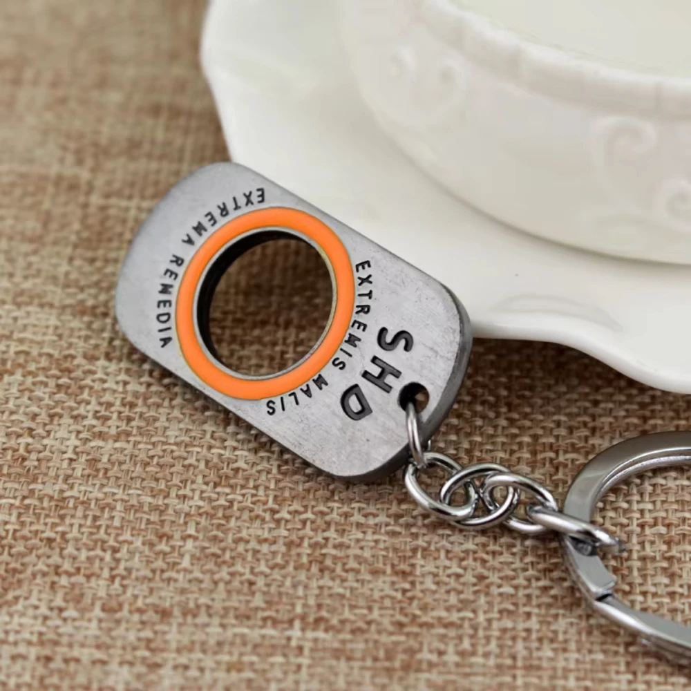 Juego de PS4 Tom Clancy's The Division collar letra SHD naranja operado redondo Metal etiqueta de perro insignias joyería de moda llavero regalo