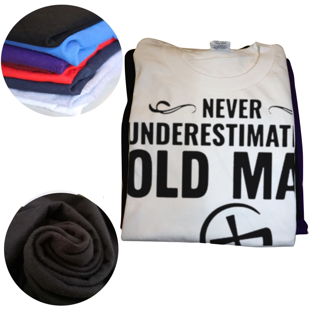 Funny Never Underestimate An Old Man Who Loves Geocaching T-shirts Men Fashion Casual Tshirt 100% Cotton Loose Oversized T Shirt – Detail 4